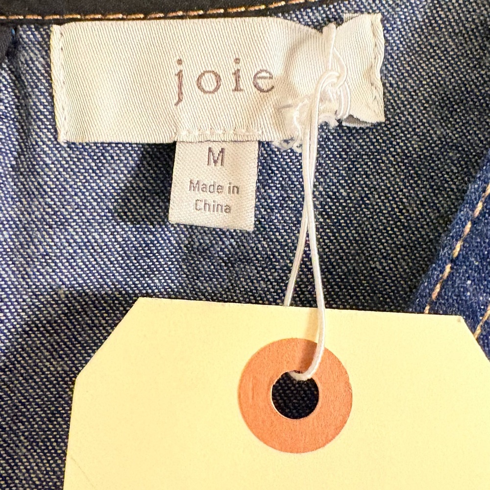 Joie Denim Blue Tie-Waist Jumpsuit - Picture 2 of 5